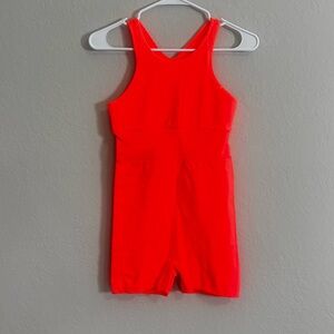 Bright Orange Women’s Athletic Romper